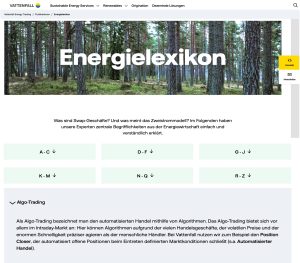 SEO_Vattenfall_Energielexikon Beratung Energieunternehmen